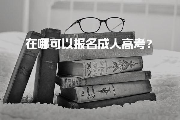 在哪可以报名成人高考？报名渠道详解