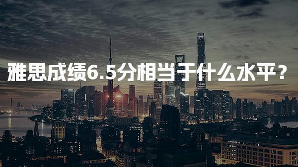 雅思成绩6.5分相当于什么水平？