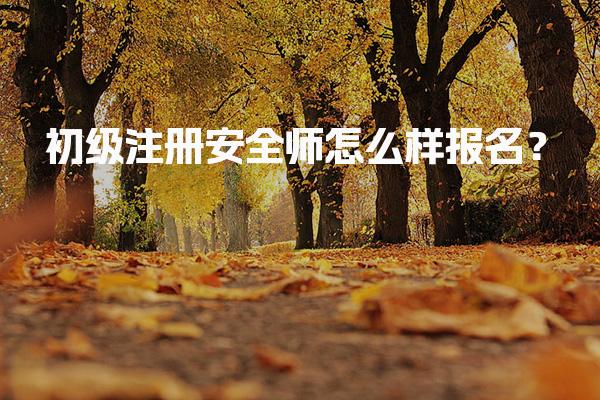 初级注册安全师怎么样报名？流程与注意事项解析